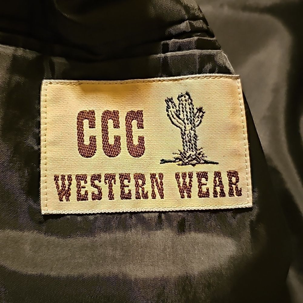 CCC WESTERN WEAR Black Sports Coat Jacket - Size 44L - Picture 8 of 10
